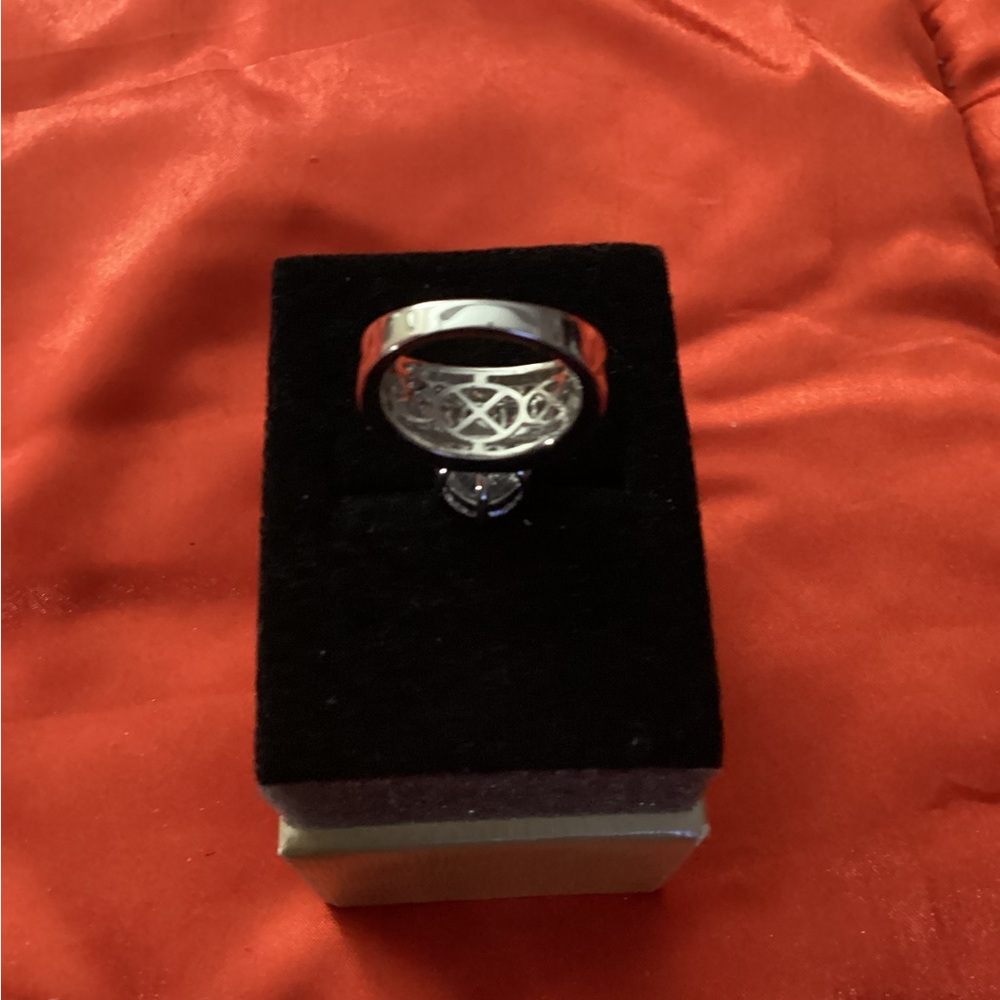 SOLD OUT!!!Elegant Simulated Diamond Silver Ring ( Size:7) - Picture 5 of 5